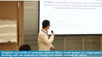 Ventilation201518-Establish and verify an unsteady Gebhart\Block model based on a large\space building with low sidewall air supply and middle sidewall air return