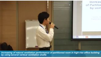 Ventilation201524-Increasing of natural ventilation performance of partitioned room in high\
ise office building by using several vertical ventilation shafts